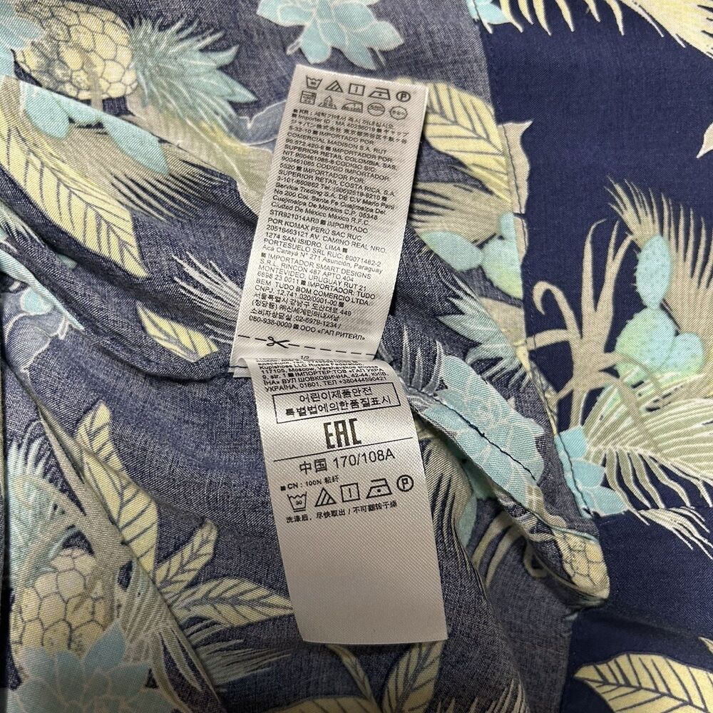 Gap Women's Floral Kimono Cardigan Navy Open Front Lightweight Boho Size XL - Picture 8 of 8